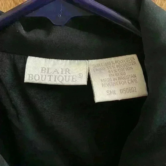 VTG Womens 80s 90s Black Gold Michael Jackson Windbreaker Jacket Small Blair - Picture 3 of 10